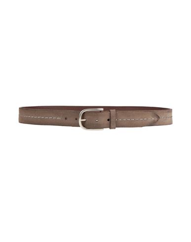 Orciani Man Belt Khaki Size 42 Soft Leather In Beige