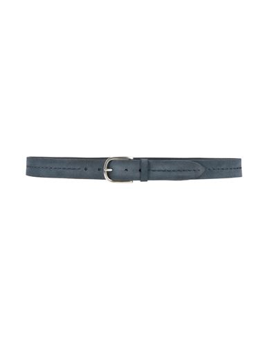 Orciani Man Belt Slate Blue Size 36 Soft Leather