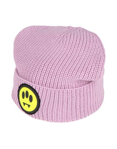 Barrow Wool Hat Unisex Pink Rib-knit Beanie With Smile Patch In Purple