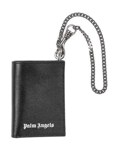 Palm Angels Leather Chain Wallet In Black