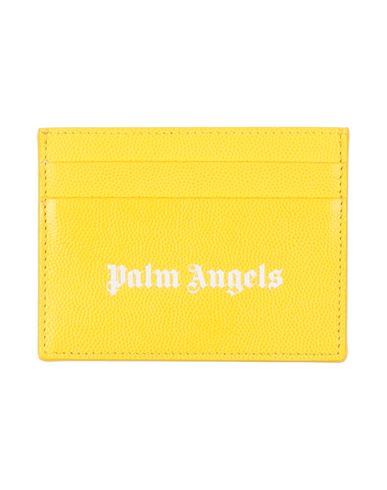 Palm Angels Man Document Holder Yellow Size - Soft Leather