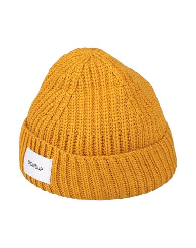 Dondup Man Hat Mustard Size Onesize Wool, Acrylic In Yellow
