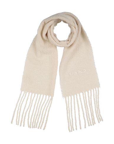 Pinko Woman Scarf Cream Size - Alpaca Wool, Virgin Wool, Polyamide, Polyester In White