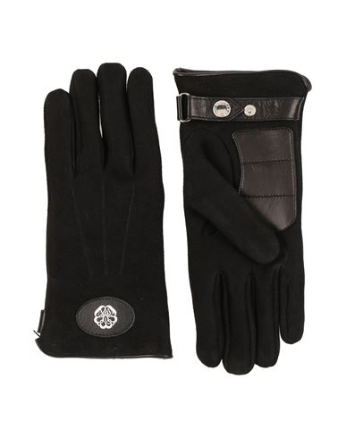 Alexander Mcqueen Man Gloves Black Size 9.5 Lambskin