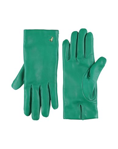 Shop Patrizia Pepe Woman Gloves Green Size 8 Lambskin