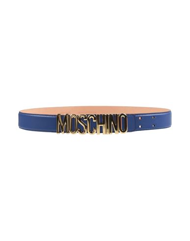 Moschino Couture Woman Belt Blue Size 8 Leather In Blue