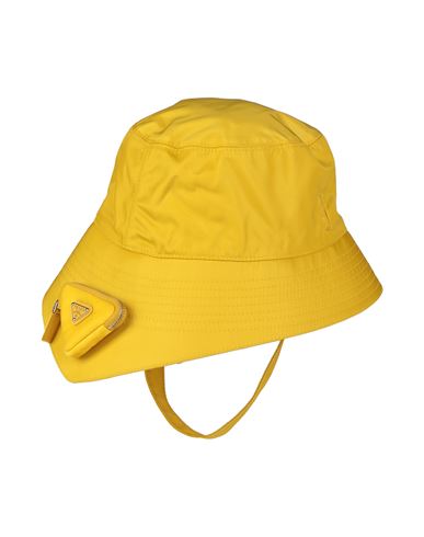 Prada Woman Hat Yellow Size M Recycled Polyamide