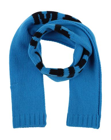 Shop Mm6 Maison Margiela Toddler Scarf Azure Size 4 Wool, Polyamide In Blue