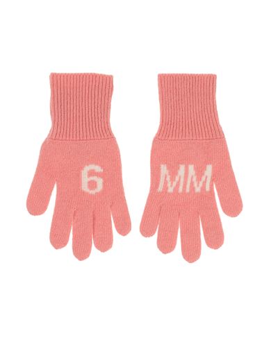 Shop Mm6 Maison Margiela Toddler Girl Gloves Pink Size 4 Wool, Polyamide