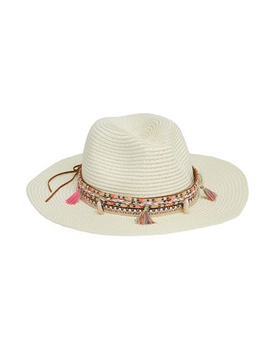 8 By Yoox Embellished Straw Sun Hat Woman Hat Ivory Size Onesize Paper Yarn In White