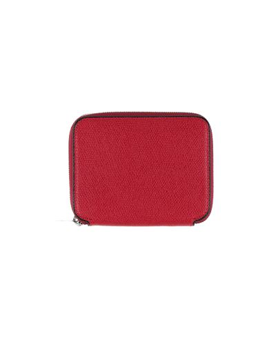 Valextra Woman Wallet Red Size - Calfskin