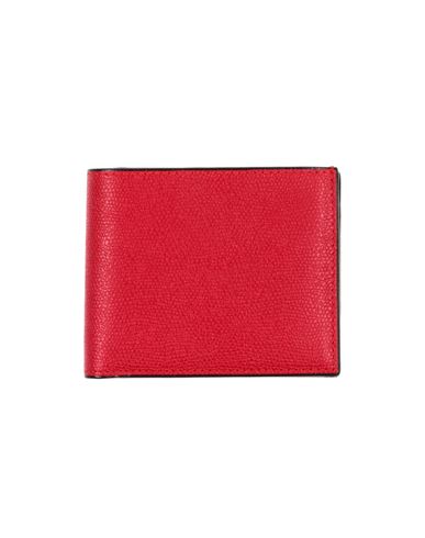 Valextra Man Wallet Red Size - Lambskin