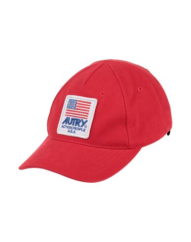 Autry Man Hat Red Size Onesize Cotton, Polyester In Red