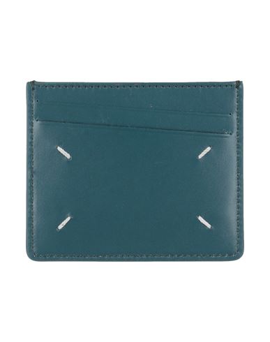 Shop Maison Margiela Man Document Holder Deep Jade Size - Soft Leather In Green