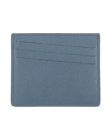 Maison Margiela Man Document Holder Slate Blue Size - Soft Leather