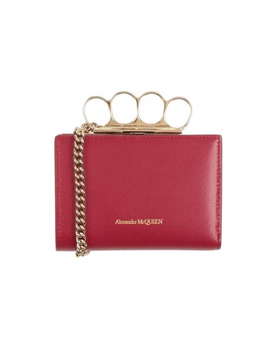 Alexander Mcqueen Woman Wallet Red Size - Soft Leather
