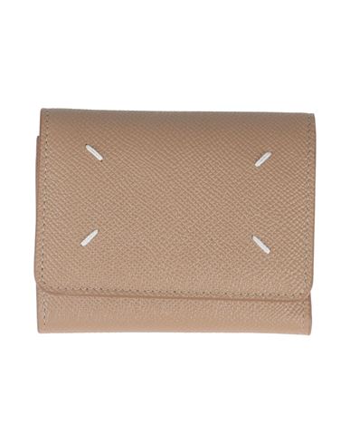 Maison Margiela Woman Wallet Light Brown Size - Soft Leather In Beige