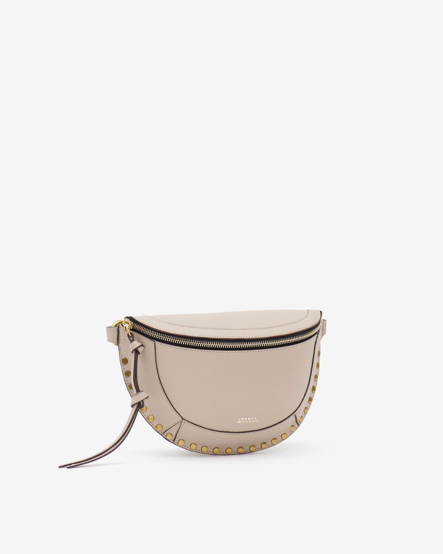 Shop Isabel Marant Skano Leather Belt Bag In Beige