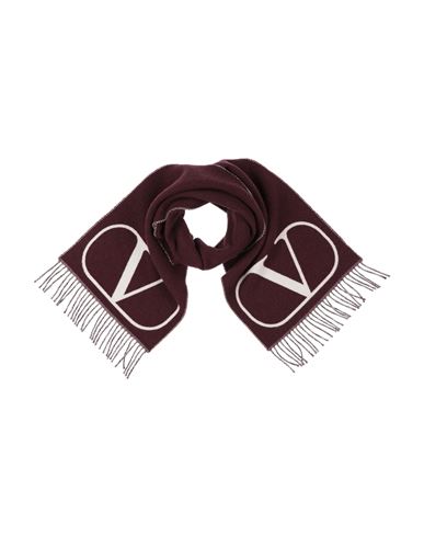 Valentino Garavani Woman Scarf Burgundy Size - Virgin Wool, Cashmere In Red