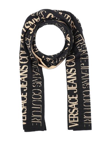 Versace Jeans Couture Man Scarf Black Size - Acrylic, Wool