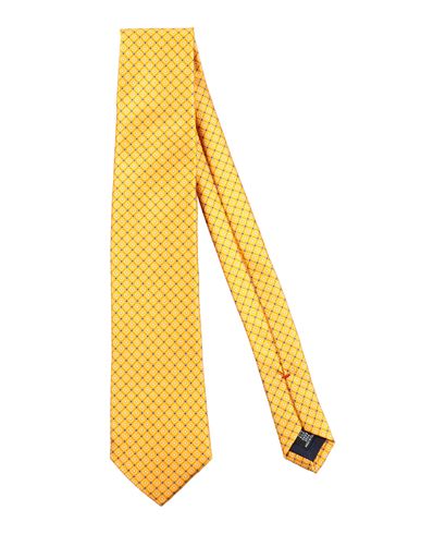 Shop Fiorio Man Ties & Bow Ties Ocher Size - Silk In Yellow