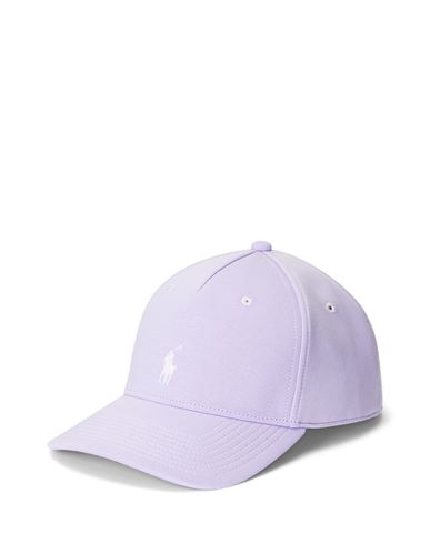 Polo Ralph Lauren Double-knit Jacquard Ball Cap Man Hat Lilac Size Onesize Cotton, Recycled Polyeste In Purple