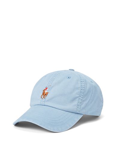 Polo Ralph Lauren Stretch-cotton Twill Ball Cap Man Hat Light Blue Size Onesize Cotton, Elastane