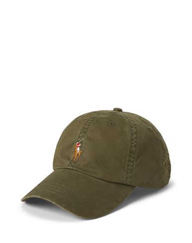 Polo Ralph Lauren Stretch-cotton Twill Ball Cap Man Hat Dark Green Size Onesize Cotton, Elastane