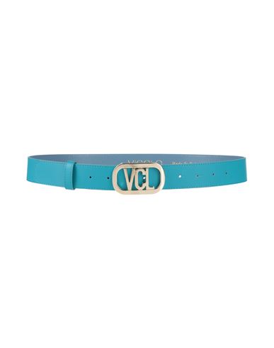 Shop Vicolo Woman Belt Deep Teal Size 34 Polyurethane, Polyester, Viscose