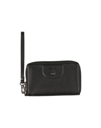 Longchamp Woman Wallet Black Size - Lambskin, Cowhide
