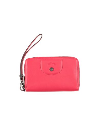 Longchamp Woman Wallet Red Size - Lambskin, Cowhide