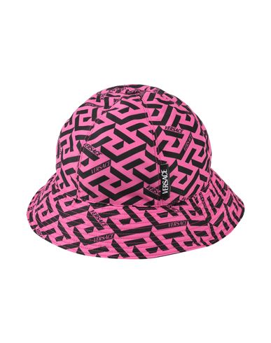 Versace Man Hat Fuchsia Size 7 ⅛ Polyester In Pink