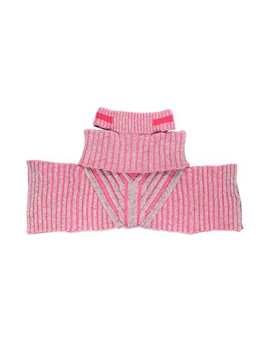 Paolina Russo Woman Scarf Fuchsia Size S Virgin Wool, Nylon In Pink