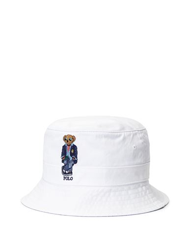 Polo Ralph Lauren Polo Bear Twill Bucket Hat In White