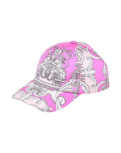 Versace Man Hat Fuchsia Size 7 Polyester In Pink