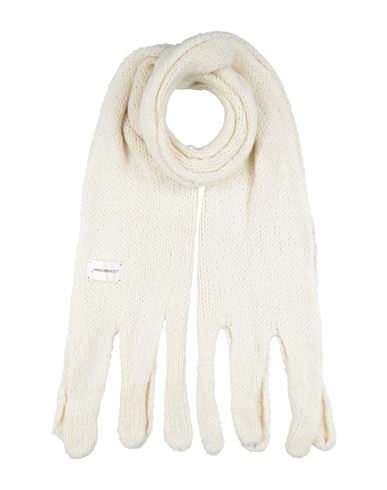 Hinnominate Woman Scarf Ivory Size - Acrylic, Alpaca Wool, Virgin Wool, Polyamide In White