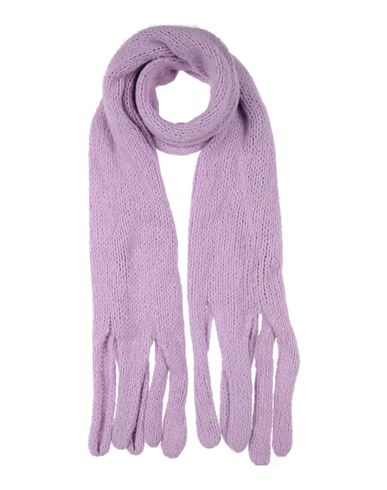 Hinnominate Woman Scarf Lilac Size - Acrylic, Alpaca Wool, Virgin Wool, Polyamide In Purple