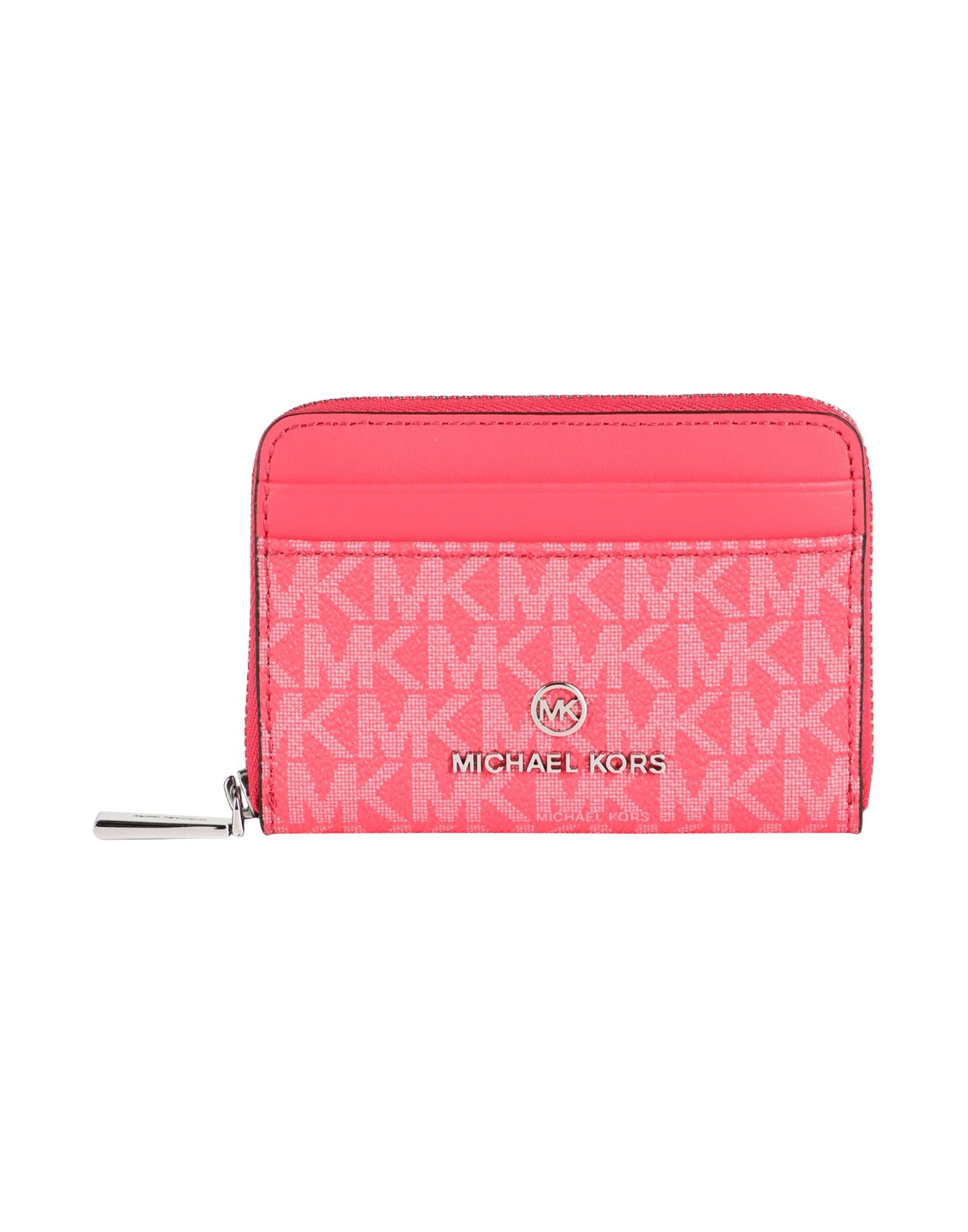 マイケルコース MICHAEL KORS ピンク ロゴグラム PVC L字