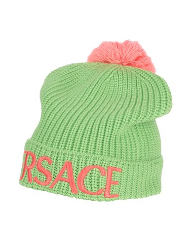 Versace Woman Hat Green Size Onesize Wool, Polyester