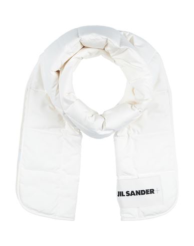 Shop Jil Sander Woman Scarf Cream Size - Polyester In White