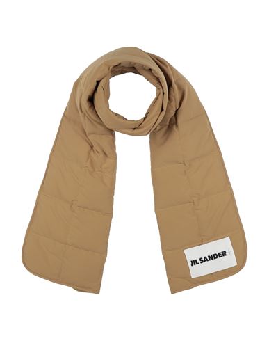 Shop Jil Sander Woman Scarf Camel Size - Polyester In Beige