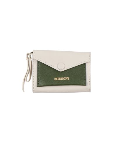 Missoni Woman Wallet Ivory Size - Soft Leather In White