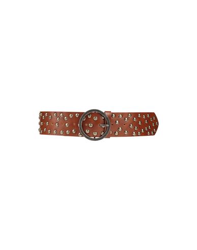 Aniye By Woman Belt Tan Size 4 Bovine Leather, Polyurethane, Polyester, Metal In Brown