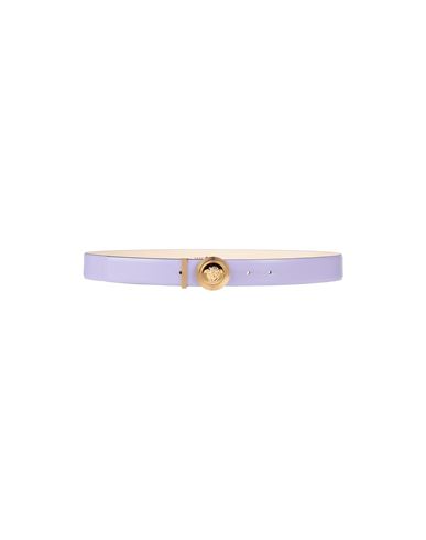 Versace Woman Belt Lilac Size 38 Soft Leather In Purple