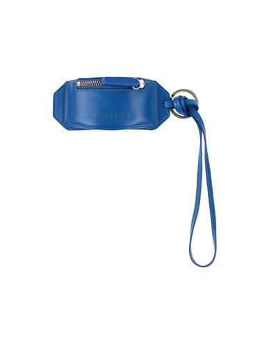 Jacquemus Woman Key Ring Navy Blue Size - Soft Leather