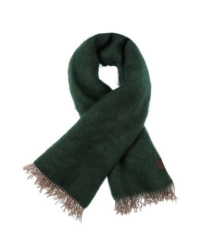 Dsquared2 Man Scarf Green Size - Wool, Mohair Wool