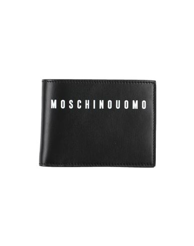 Moschino Man Wallet Black Size - Soft Leather
