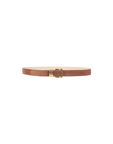 Agnona Woman Belt Brown Size 39.5 Soft Leather