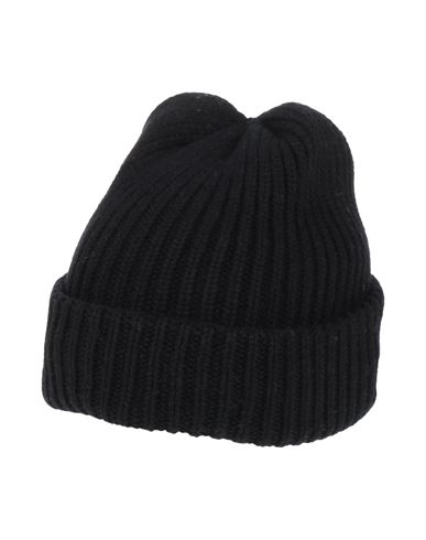 Agnona Woman Hat Black Size Onesize Cashmere, Calfskin