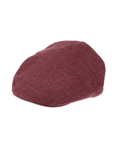 Lawrence & Foster Man Hat Burgundy Size 7 ⅛ Wool In Red